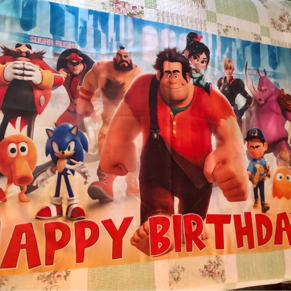 Official Wreck-It Ralph Happy Birthday Party Banner